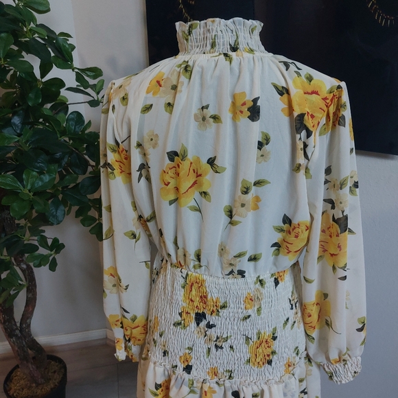 Speed Control Beautiful Floral Design Mini Longsleeve Dress Size XL - Picture 13 of 16